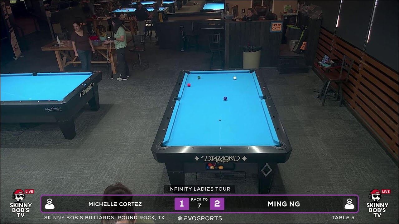 MICHELLE CORTEZ vs MING NG - SKINNY BOB'S BILLIARDS - TABLE 5 | EvoSports