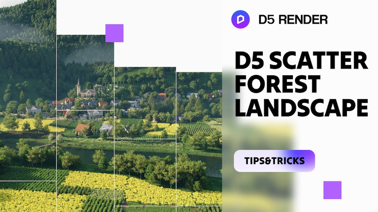 How to Create Complex Landscape from Scratch using D5 Scatter | Procedural Landscape Scatter