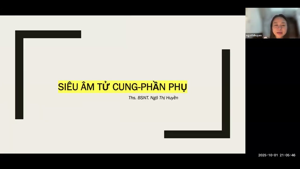 BUỔI 8: SIÊU ÂM TỬ CUNG VÀ PHẦN PHỤ