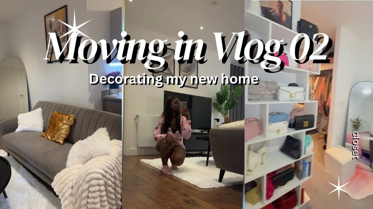 MOVING VLOG EP. 02🎀 / Extreme living room transformation + Kitchen decor + Unpacking + More!