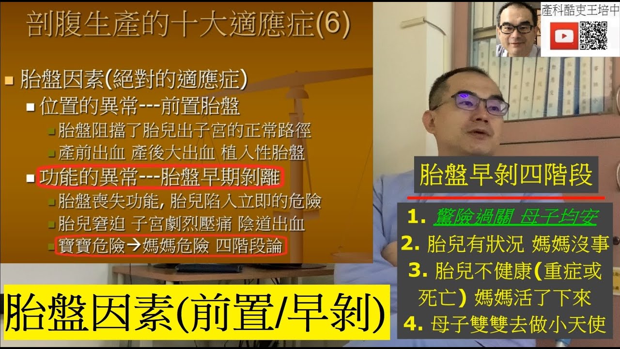 前方高能!! 產科醫師和產婦的夢靨: 胎盤因素(前置/早剝)! 剖腹生產的十大適應症之六--胎盤因素; Part 6: placenta previa and placental abruption