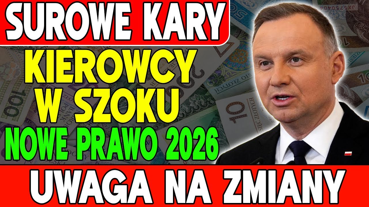 Nowe przepisy drogowe w Polsce 2026 &ndash; Kary i zmiany, kt&oacute;re szokują kierowc&oacute;w!