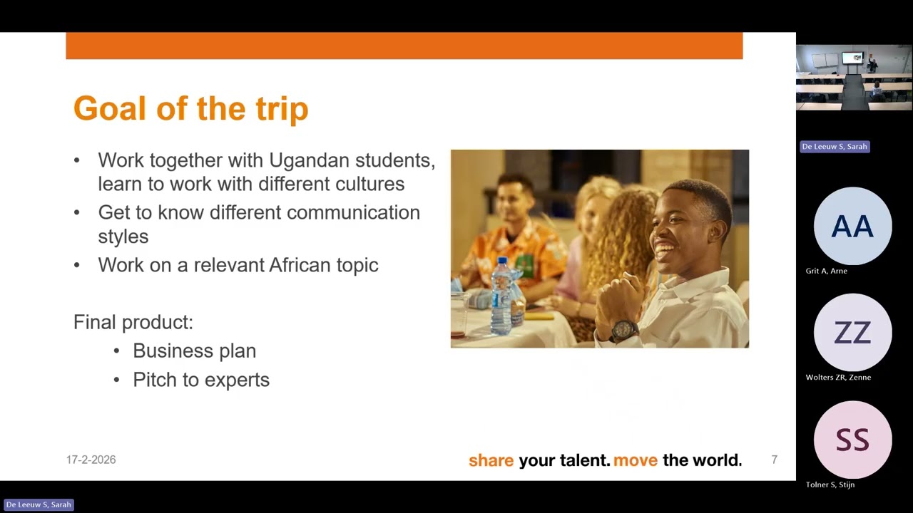 Information session 2026 student trip
