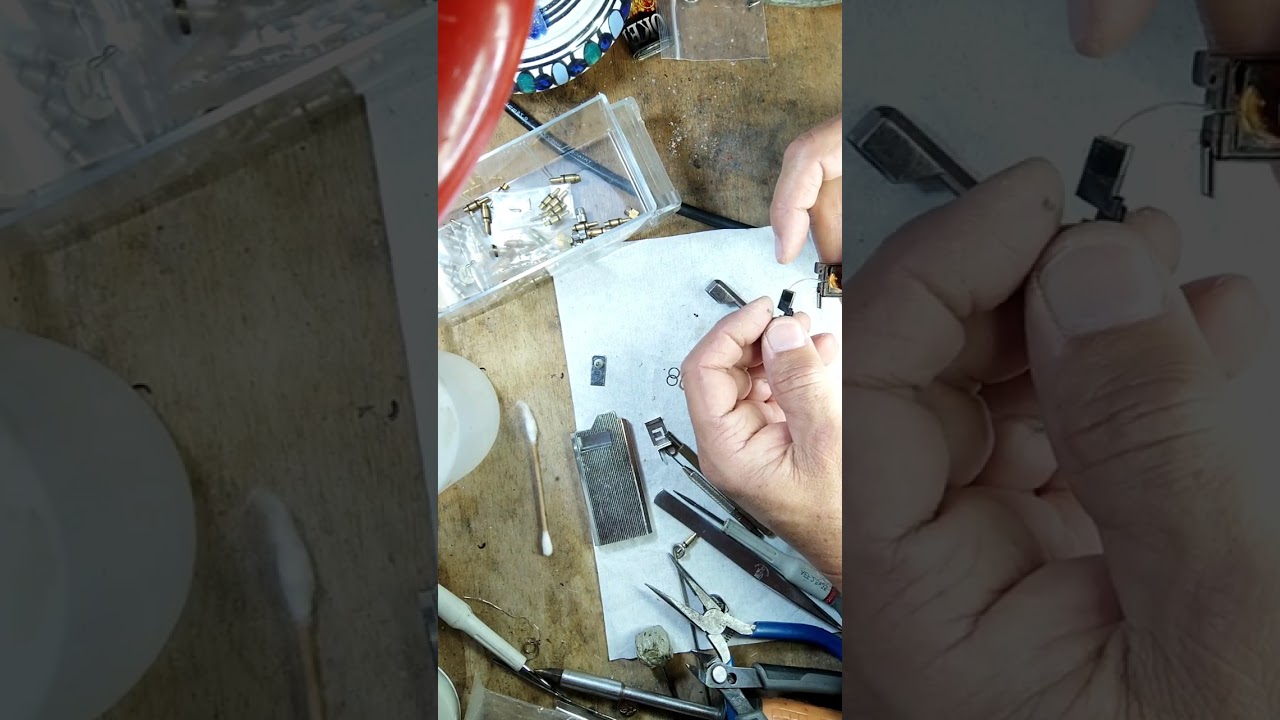 Win 7100 accendino lighter encendador briquet feuerzeug disassembly assembly and electronic repair.