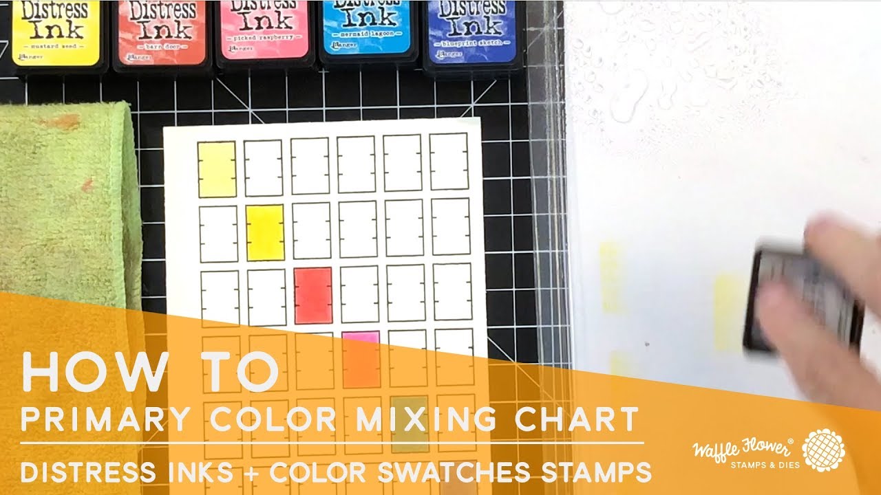 Color Mixing Chart with Distress Inks - Channin