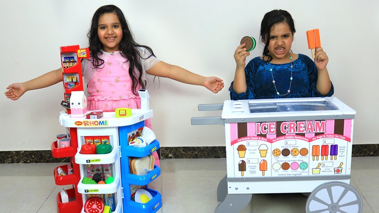 شفا و توأمتها يلعبوا في سوبر ماركت !!!