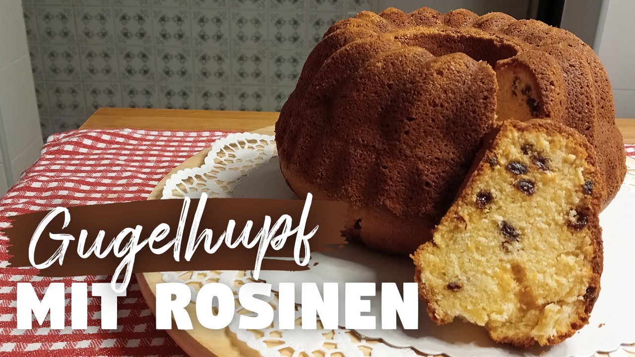 saftiger Gugelhupf mit Rosinen | Rührteig Rezept | Kastenform