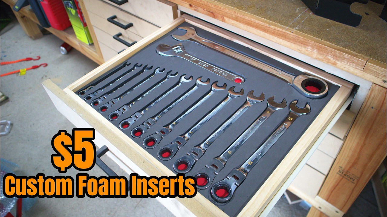 $5 DIY Custom Foam Inserts (Workshop Organisation)