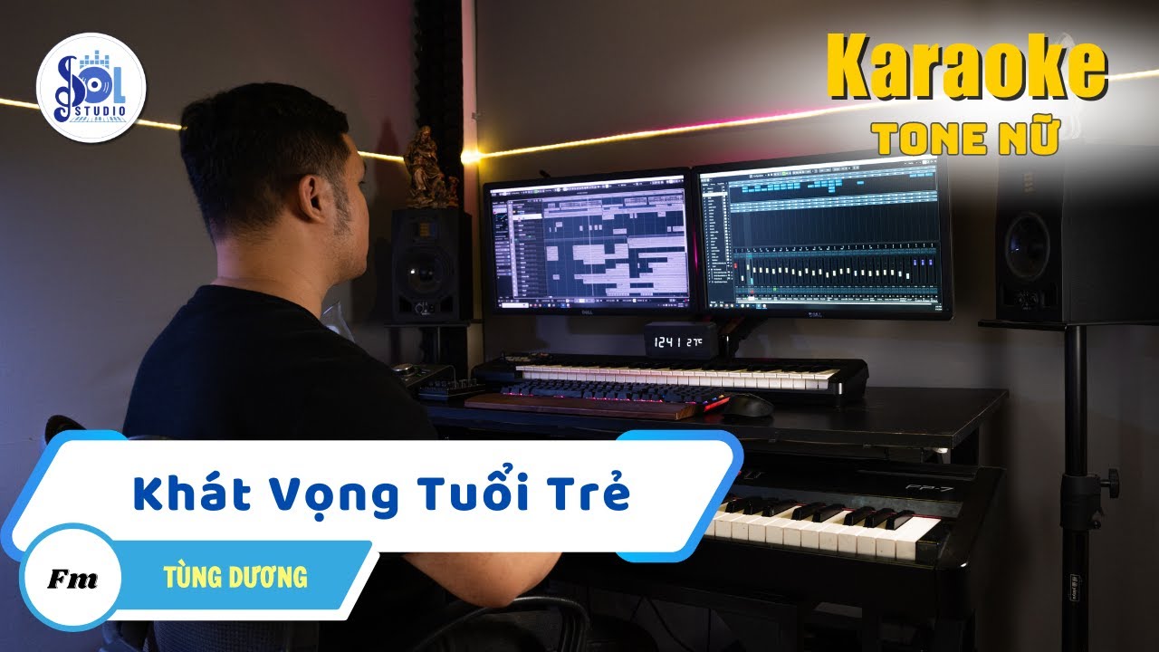 Khát Vọng Tuổi Trẻ Karaoke Tone Nữ | Tùng Dương | Sol Studio