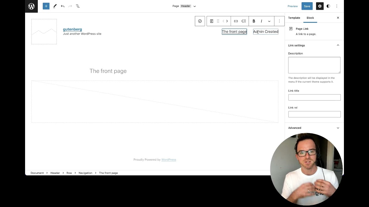 WordPress 5.9 Navigation block technical overview