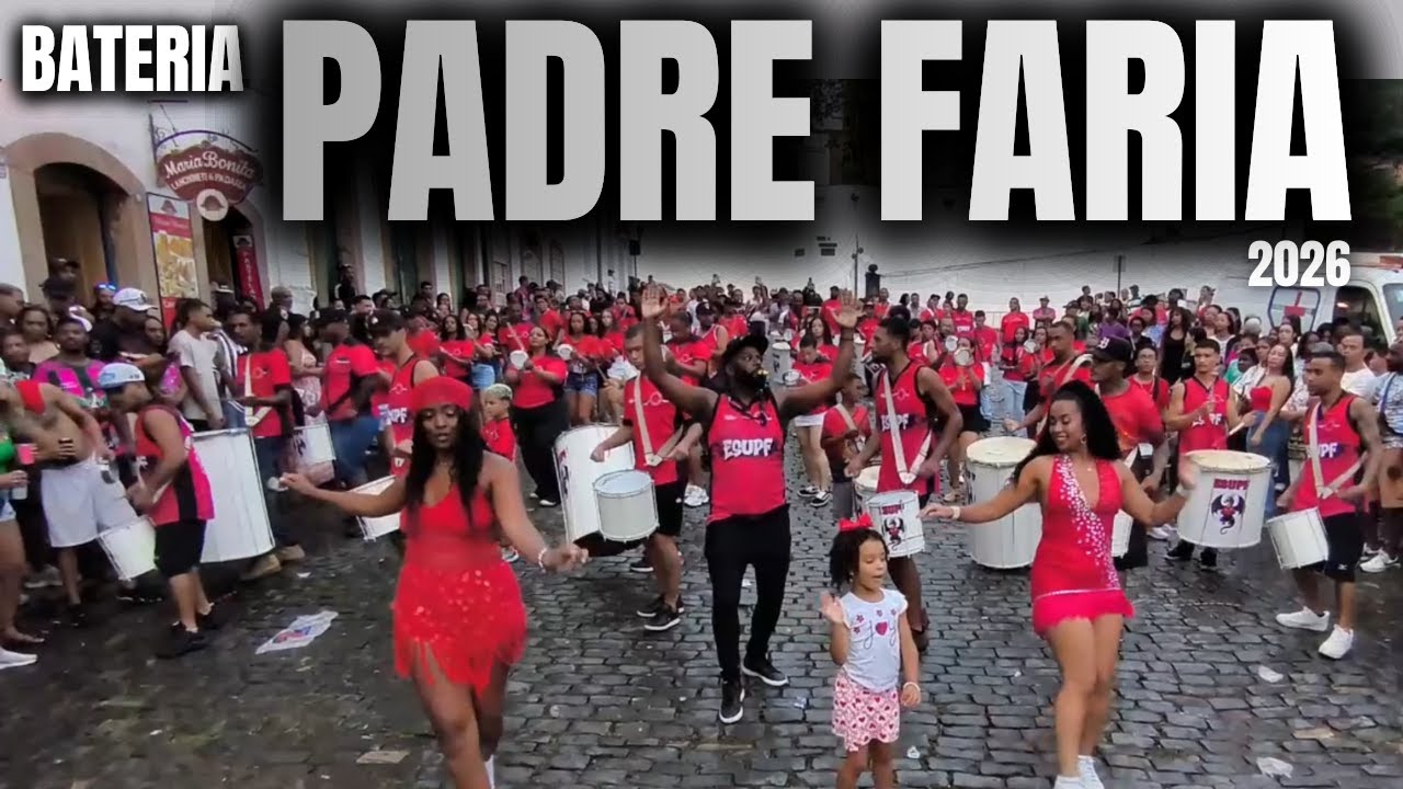 BATERIA DA PADRE FARIA NO PRÉ CARNAVAL DE OURO PRETO MG 2026