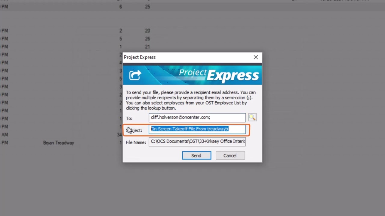 On-Screen Takeoff - Project Express