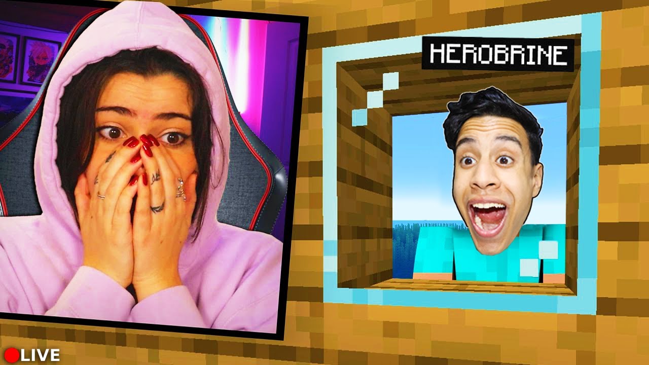 مقلب الهيروبراين في بنت علي البث المباشر - رده فعلها صدمه !! .. في ماين كرافت 🤣