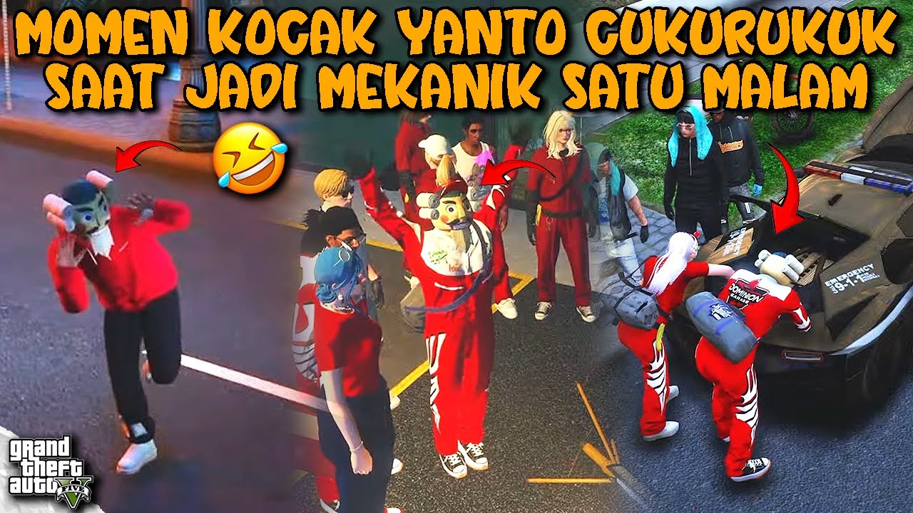 YANTO IS BACK😎!! YANTO JADI MEKANIK SEMALEMAN FULL NGAKAK WKWK🤣!!FUNNY MOMENTS || GTA V ROLEPLAY