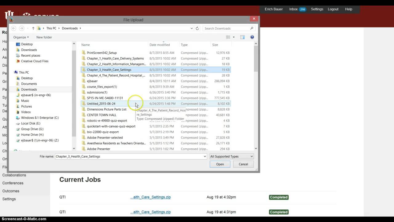 Import zip file question banks into Canvas