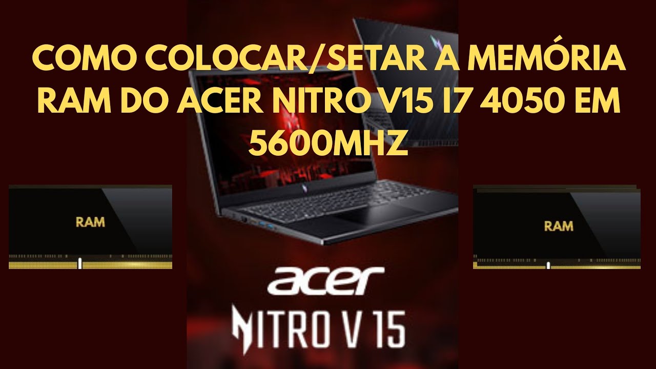 Como configurar/aumentar a memória RAM do Acer Nitro V15 i7 13620H/GeForce RTX 4050 através da Bios.