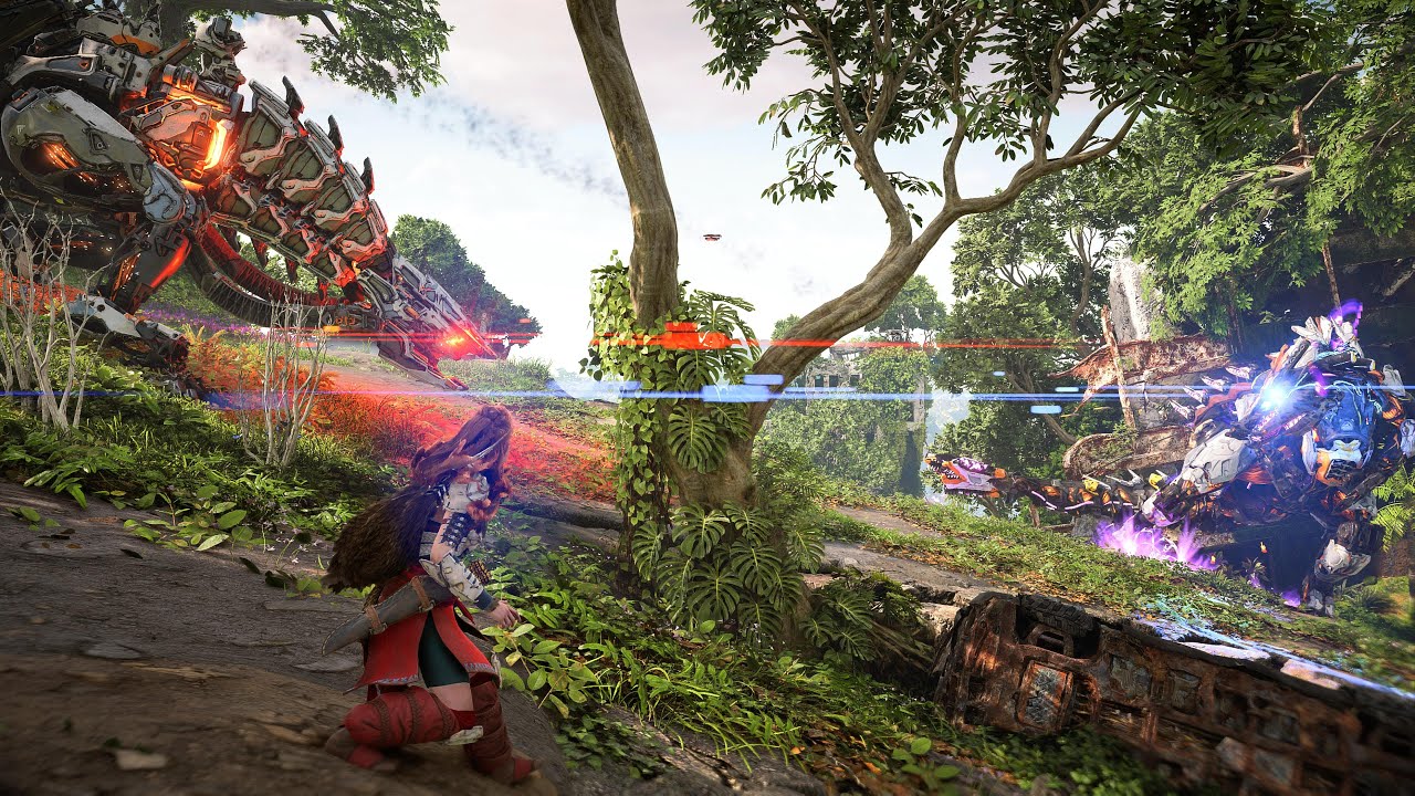Slaughterspine vs Thunderjaw - Horizon Forbidden West Burning Shores