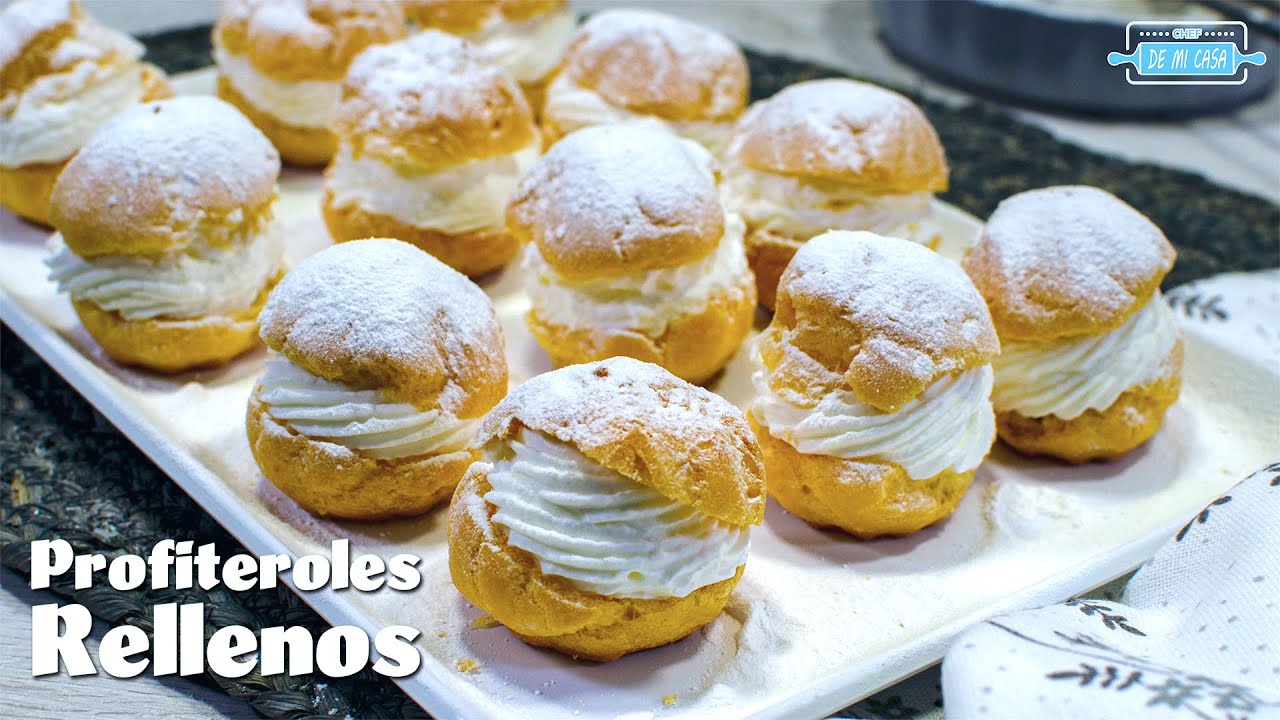 Cómo Hacer Profiteroles Caseros Rellenos Paso a Paso 😋  Receta de Pasta Choux Fácil 🤩