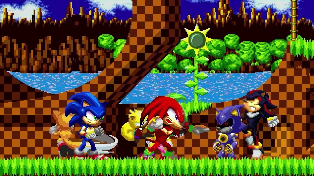 AN Mugen #454: Sonic, Tails, Knuckles, Amy VS Metal Sonic, Shadow, Ray, Bean