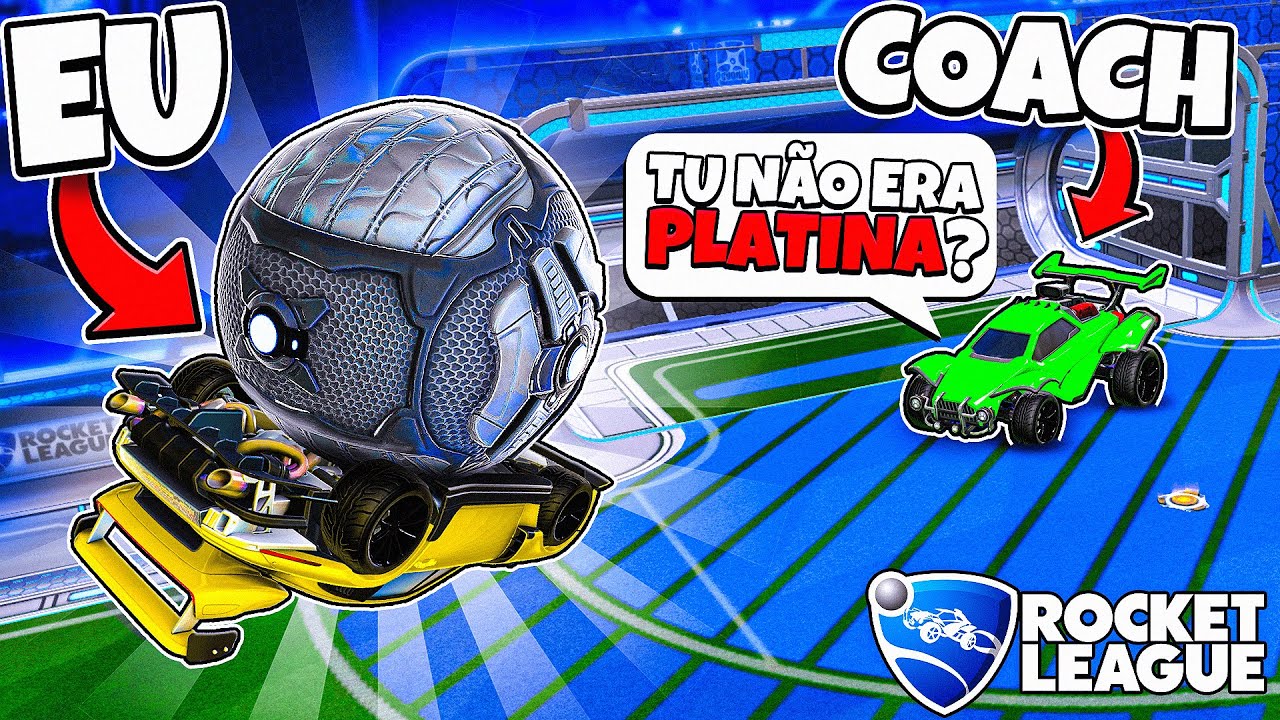 FINGI SER PLATINA PRA UM COACH, DEPOIS CHAMEI PRO X1 NO ROCKET LEAGUE...