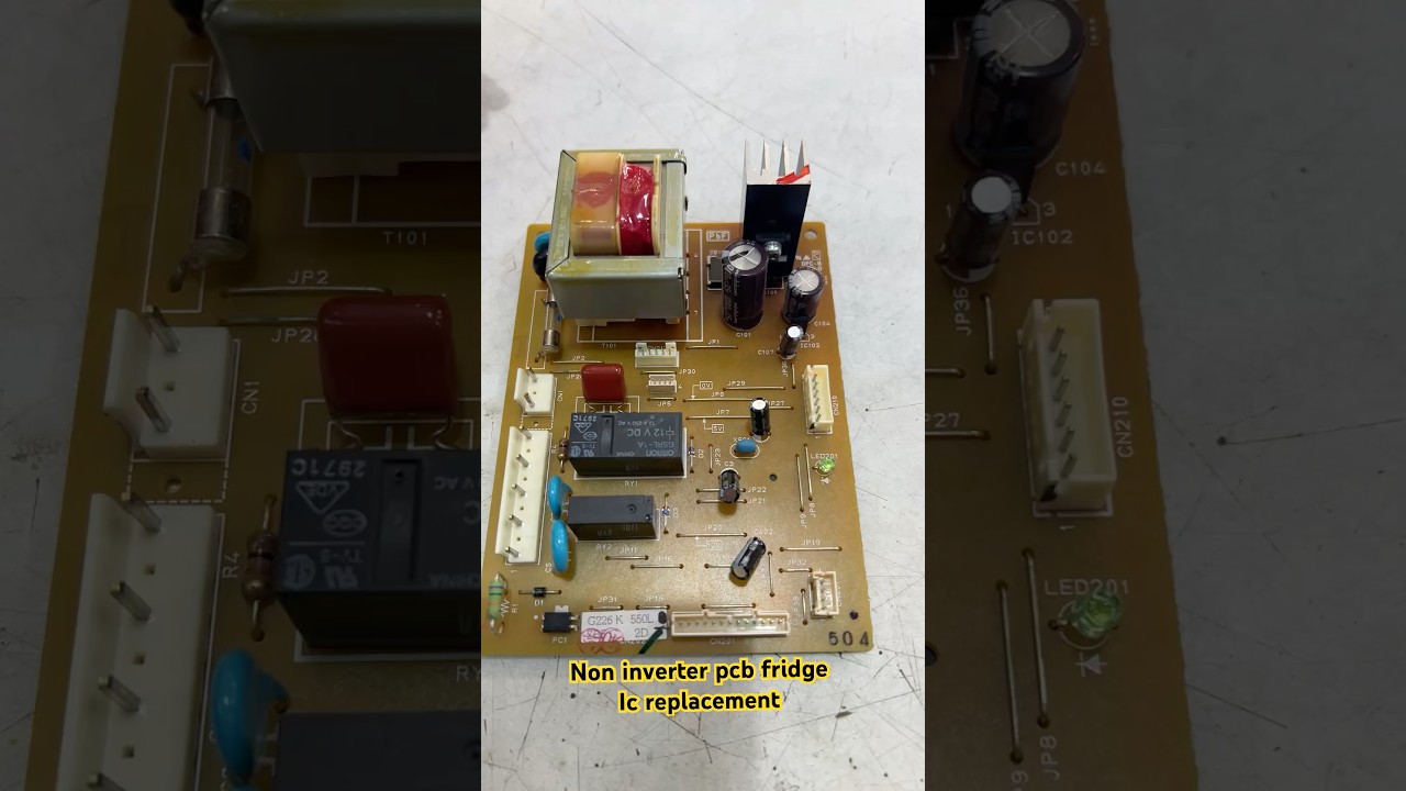 Hitachi fridge non inverter pcb replacement ic compressor working good #electronicscooling #pcb