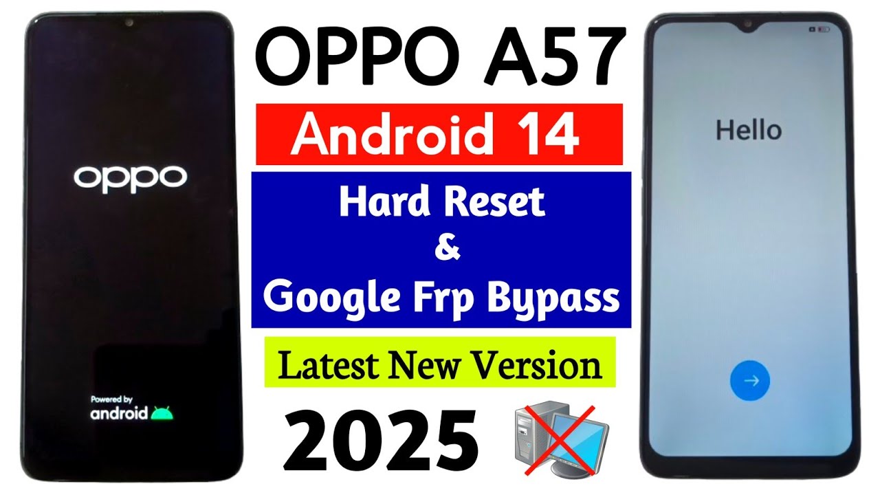 OPPO A57 Hard Reset & Frp Bypass ANDROID 14 Share article Not Working. WITHOUT PC.