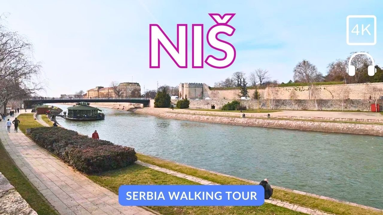 Downtown in Nis - Serbia, Part 2 - 4k Virtual Walking Tour