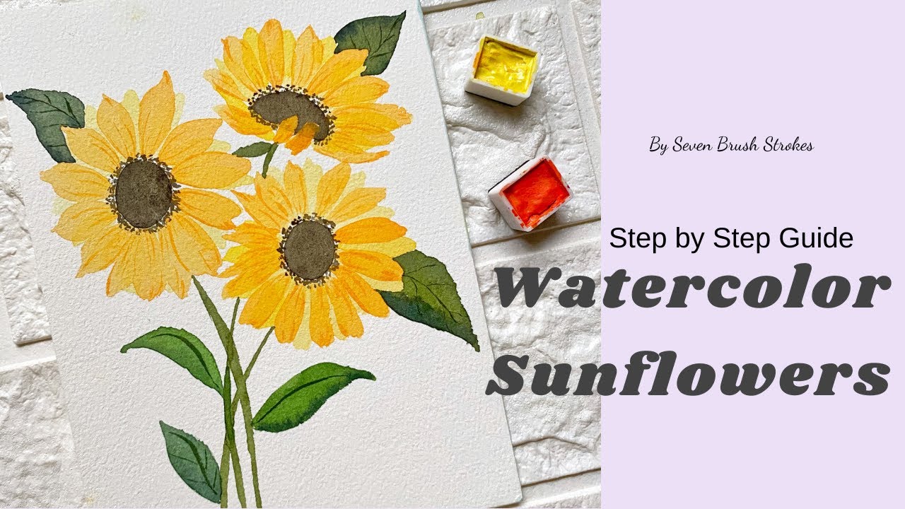 Watercolor Sunflowers Tutorial for Beginners | Sunflower Painting