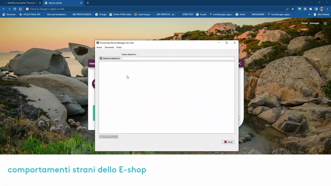 Il video mostra la procedura da seguire per rinnovare la firma digitale Namirial