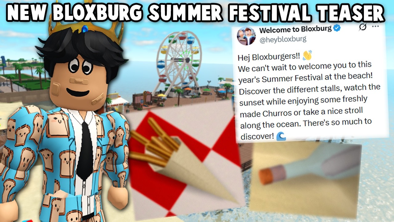 ТИЗЕР НОВОГО ЛЕТНЕГО ФЕСТИВАЛЯ В BLOXBURG! ЧУРРОСЫ и БУТЫЛКА С ПОСЛАНИЕМ?