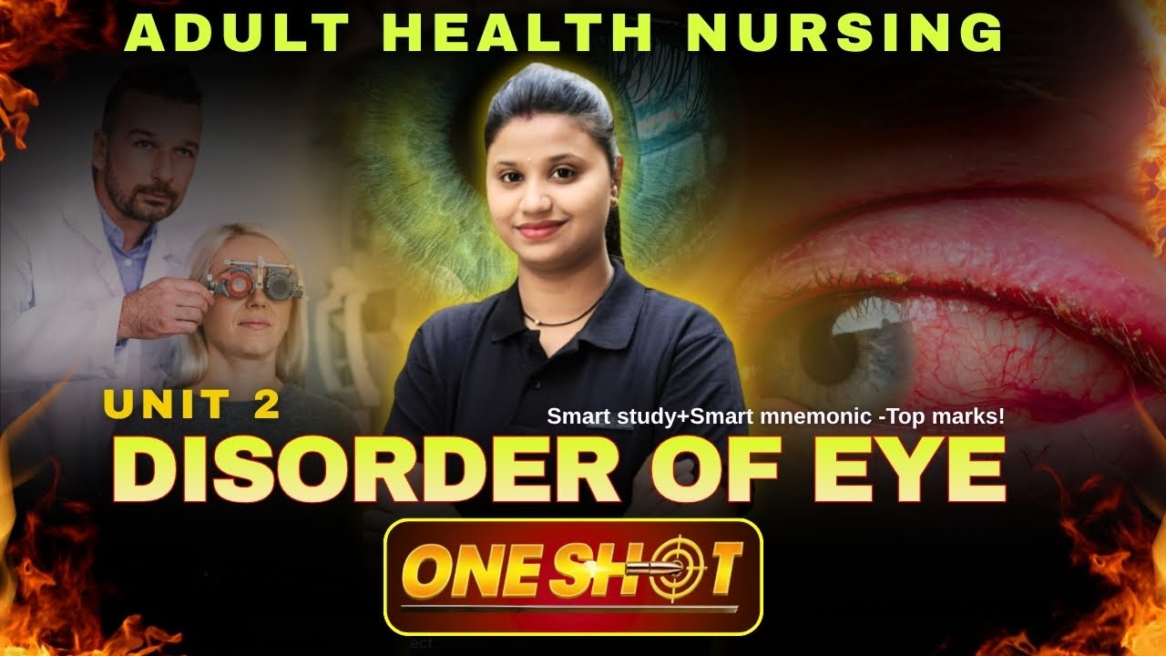 AHN 2 - One Shot Class - Unit 2 disorder of eye in hindi |glaucoma & cataracts nursing
