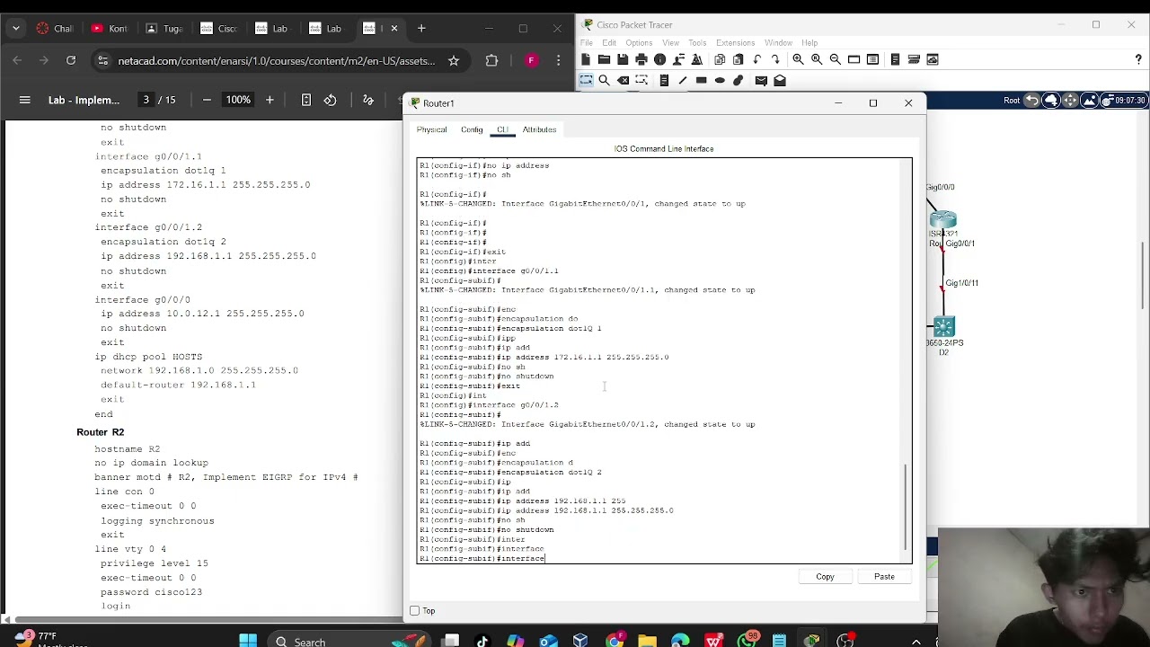 Module 2 : 2.1.2 Lab - Implement EIGRP for IPv4