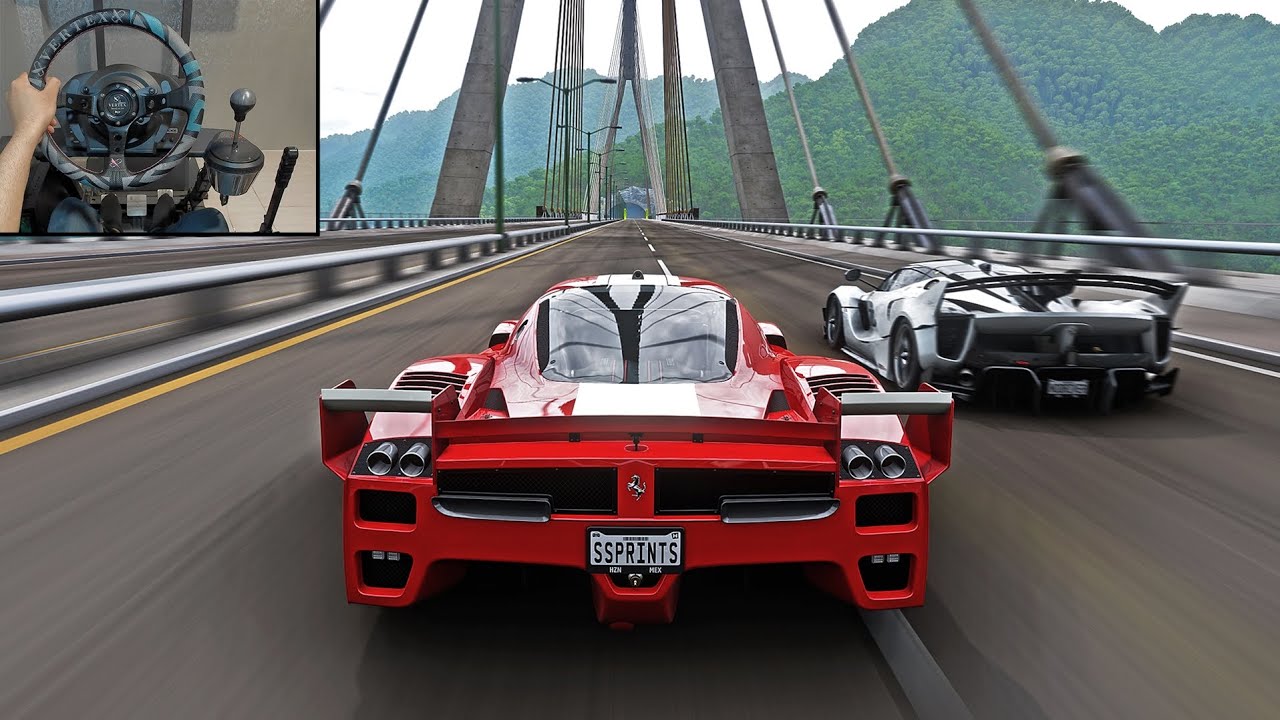 1418HP Ferrari FXX Goliath Race | Forza Horizon 5 Steering Wheel Gameplay