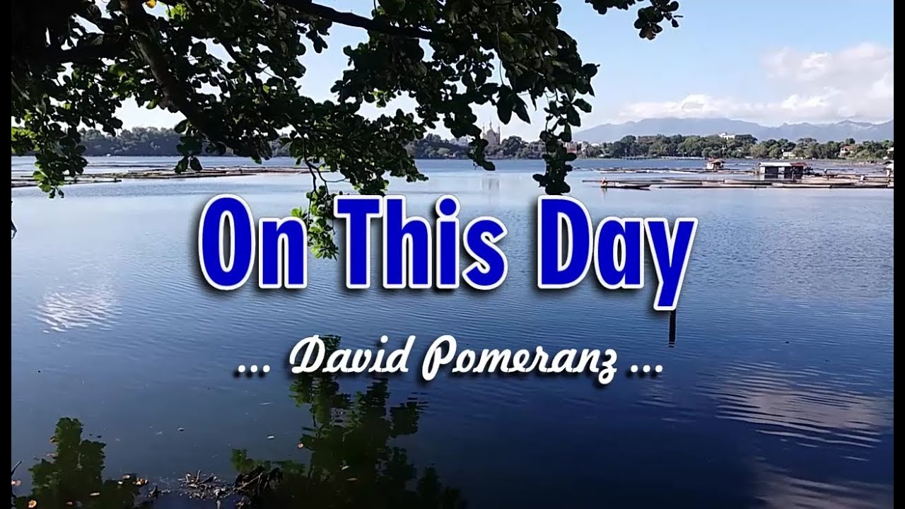 On This Day - (KARAOKE VERSION) in the style of David Pomeranz