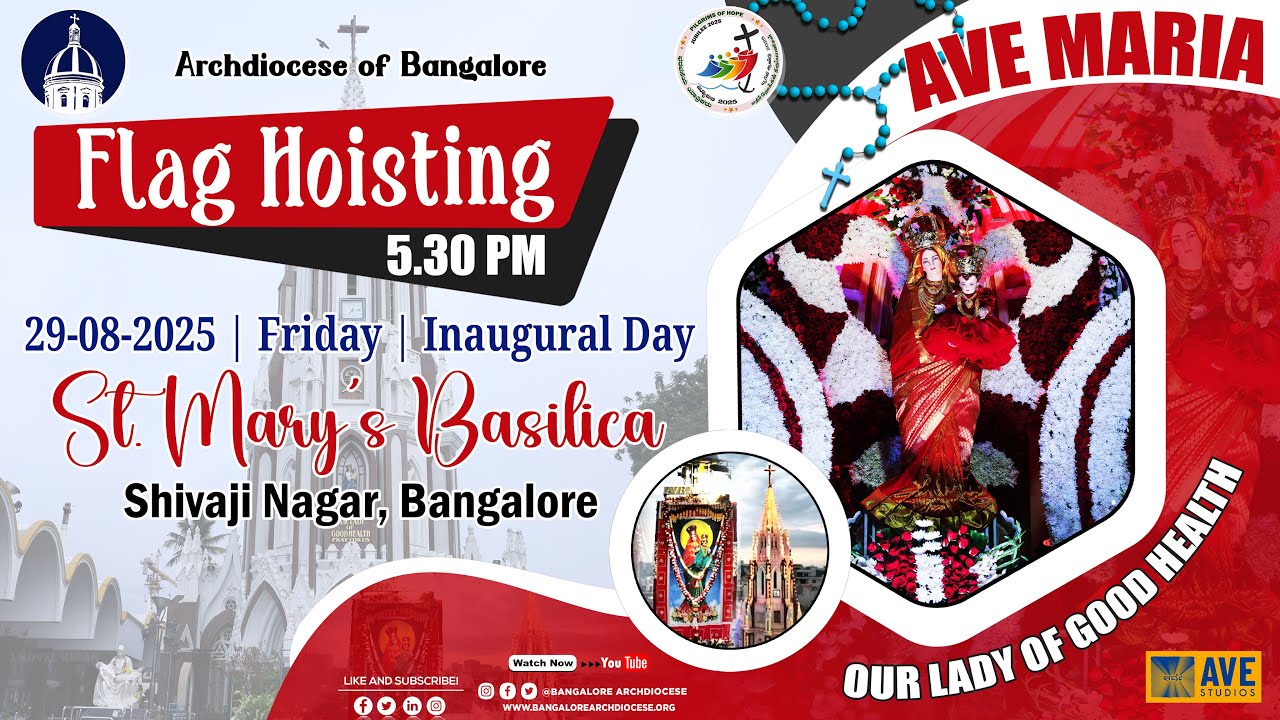 29.08.2025 | Flag Hoisting | St. Mary's Basilica | Novena & Feast | Inaugural Day