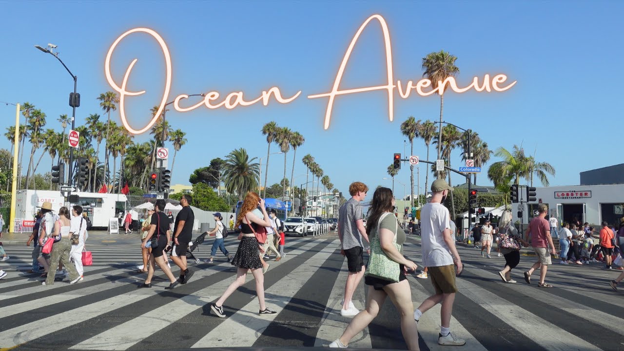 Ocean Avenue, Santa Monica Beachside Driving Tour (Santa Monica, California) [4K]
