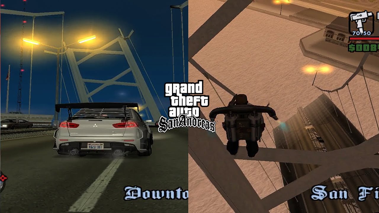 GTA SAN ANDREAS BRIDGE BROKEN - GTA SAN ANDREAS CRAZY MODS GAMEPLAY
