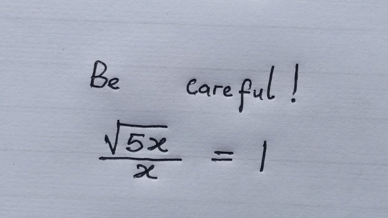 An innocent looking problem | Your carefulness matters a lot says the PROBLEM