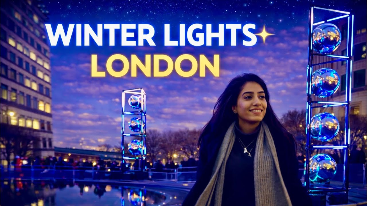 This Place Looks Unreal at Night ✨ | Canary Wharf Winter Lights