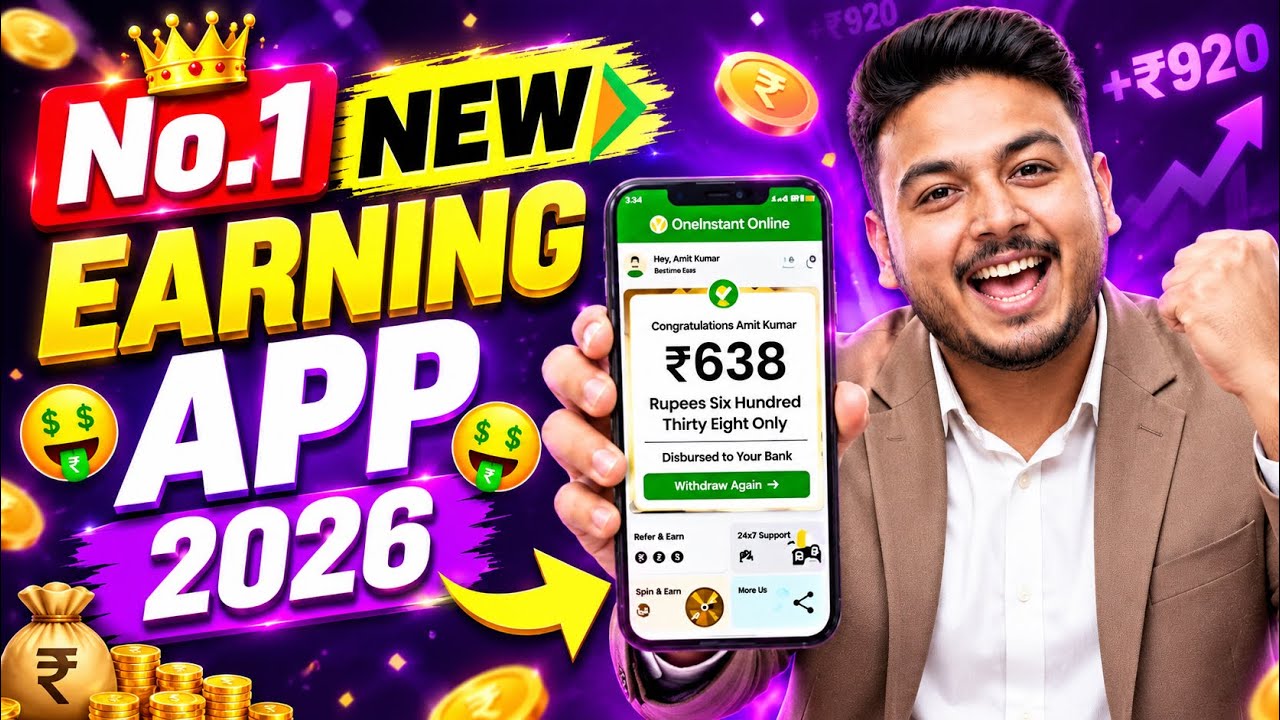 Money Earning App 2026 | NEW UPI MONEY EARNING APP | New Earning App Today