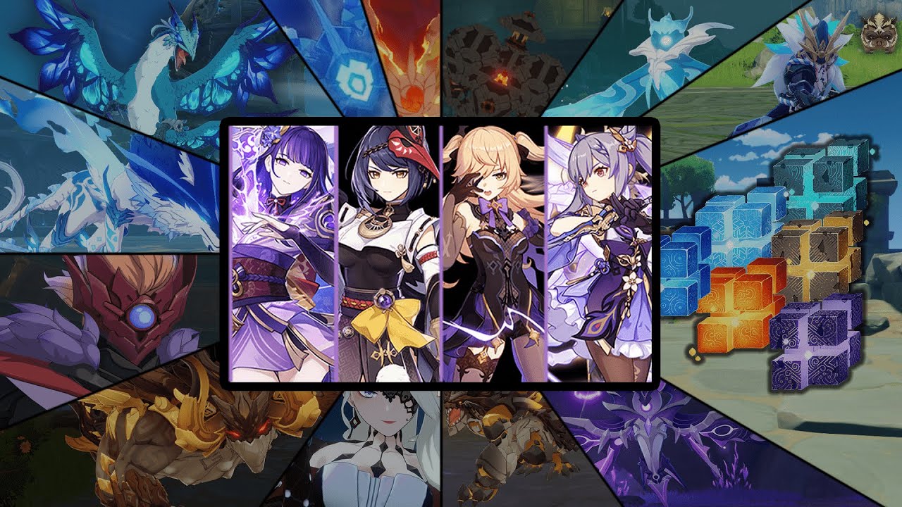 Full Electro Party Against All Bosses In The Game [2.1 Patch] - Genshin Impact