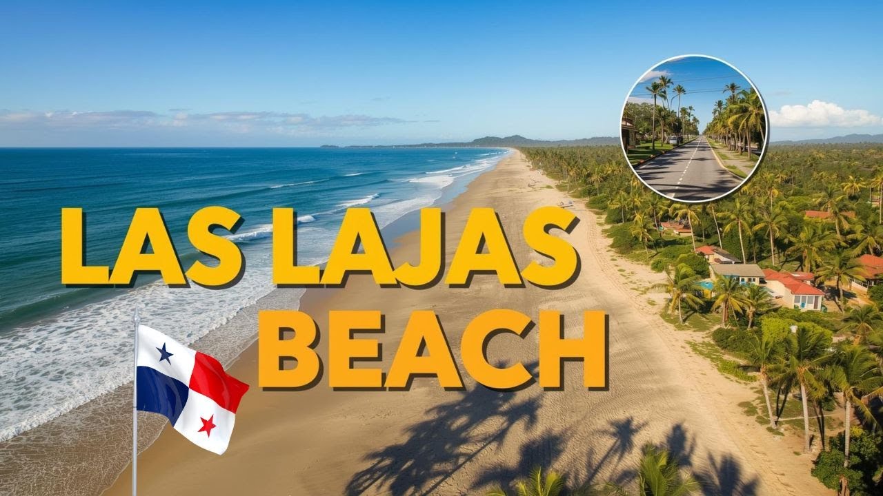 Exploring Las Lajas Beach Town, Panama 🇵🇦 | Town Tour, Scenic Drive & Beautiful Pacific Beach Walkt