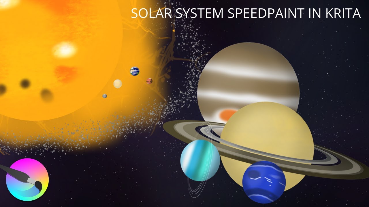 Solar System Speedpaint in Krita!