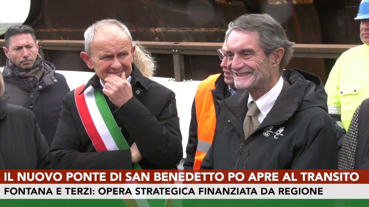 Il nuovo ponte di San Benedetto Po apre al transito