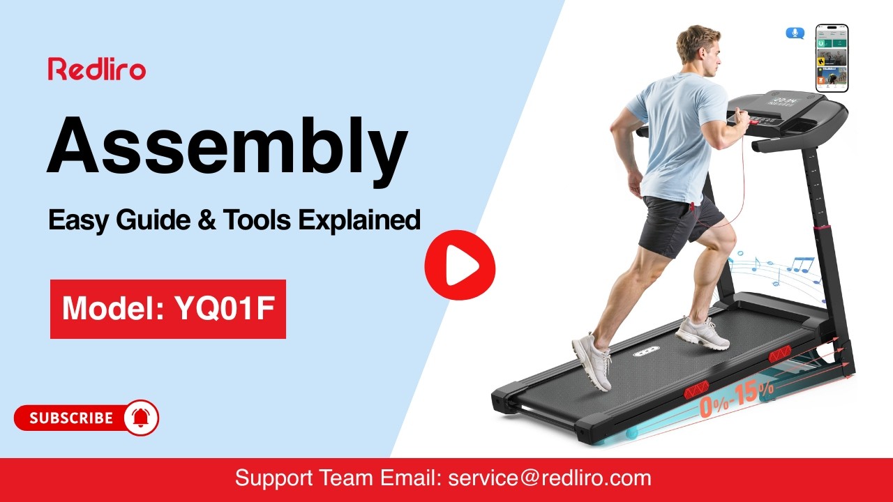 Step-by-Step Redliro Treadmill YQ01F Assembly | Easy Guide & Tools Explained