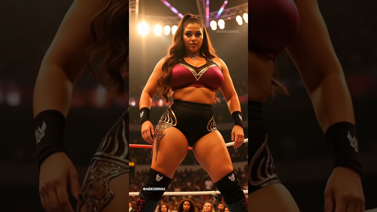 Fierce Entry 🔥 || AI Wrestling Diva || Arena Vibes #shorts #wwe #wrestling #diva #tiktokvideo