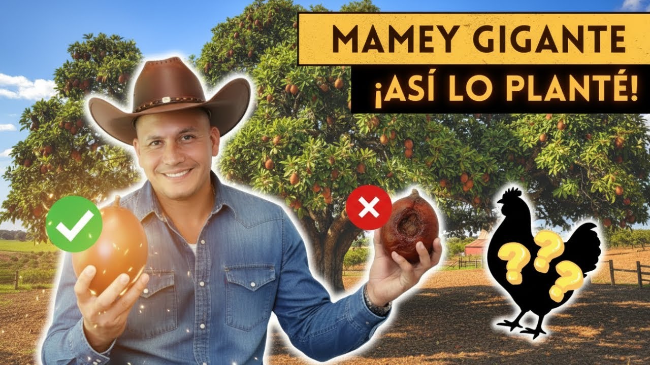 ¡EL SECRETO PARA COSECHAR MAMEY GIGANTE! 🥭 CÓMO PLANTARLO Y LA SORPRESA DEL GALLINERO 🐔