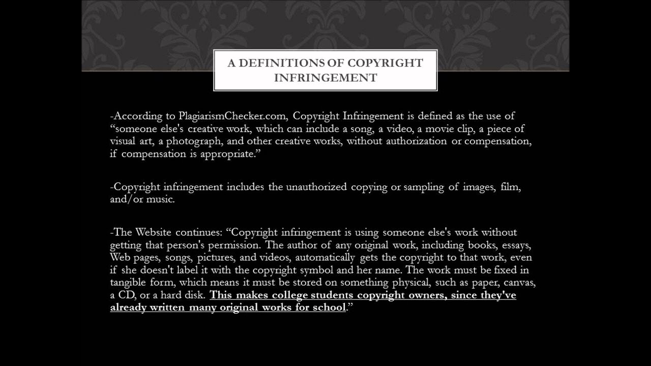 Plagiarism, Copyright Infringement, and the Fair Use Act