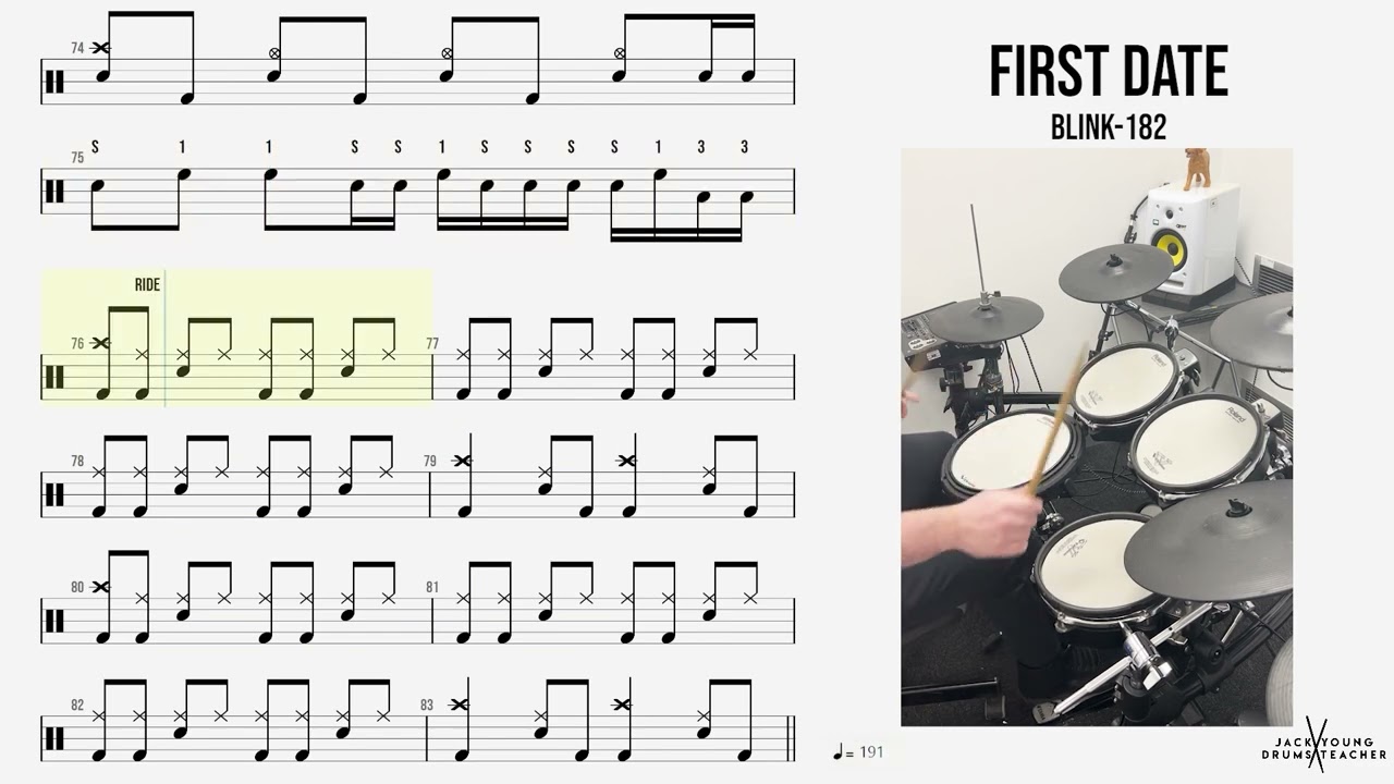 How to Play 🥁   First Date   Blink 182