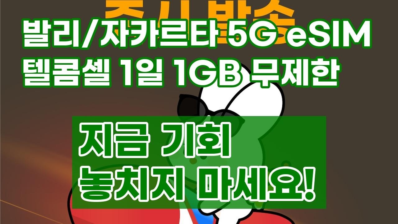 인도네시아 발리 자카르타 여행 필수! 텔콤셀 5G eSIM 1일 1GB 무제한 데이터 완벽 정리